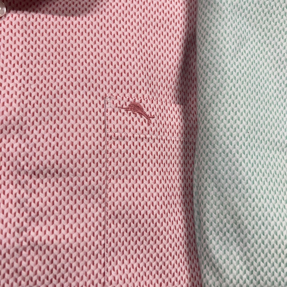 Tommy Bahama Sarasota Stretch Shirts Lot of 2 Mens XL Pink Green Long Sleeve - Picture 6 of 12